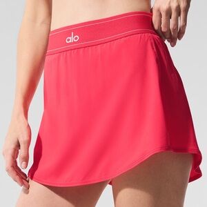 NWT ALO YOGA Match Point Skirt Candy Red